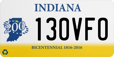 IN license plate 130VFO
