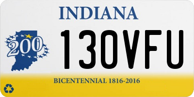 IN license plate 130VFU