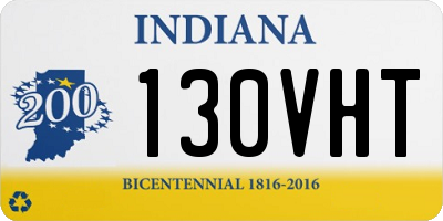 IN license plate 130VHT