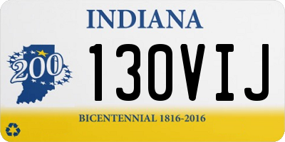 IN license plate 130VIJ