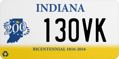 IN license plate 130VK