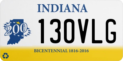 IN license plate 130VLG