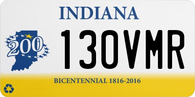IN license plate 130VMR