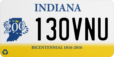 IN license plate 130VNU