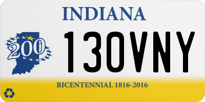 IN license plate 130VNY