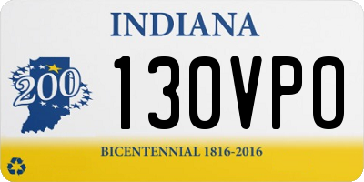 IN license plate 130VPO