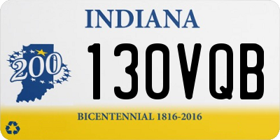 IN license plate 130VQB