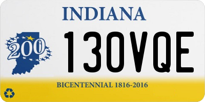 IN license plate 130VQE