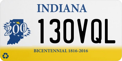 IN license plate 130VQL