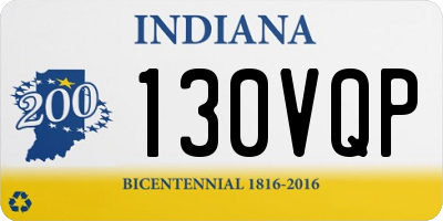 IN license plate 130VQP