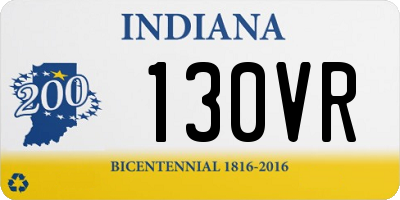 IN license plate 130VR