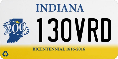 IN license plate 130VRD