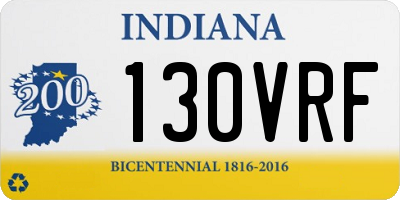 IN license plate 130VRF