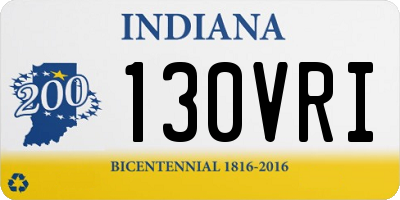 IN license plate 130VRI