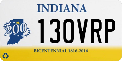 IN license plate 130VRP
