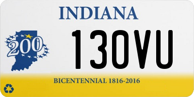 IN license plate 130VU