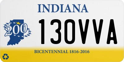IN license plate 130VVA