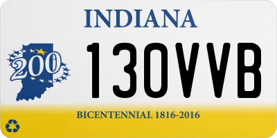 IN license plate 130VVB