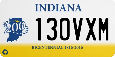 IN license plate 130VXM