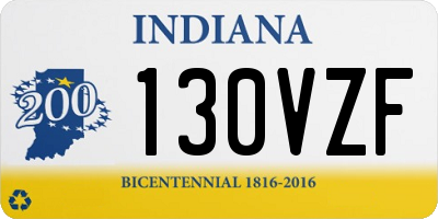 IN license plate 130VZF