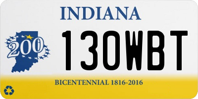 IN license plate 130WBT
