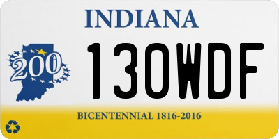 IN license plate 130WDF