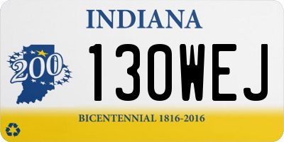 IN license plate 130WEJ