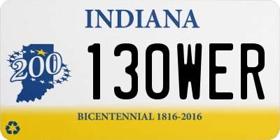 IN license plate 130WER