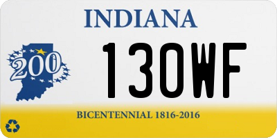 IN license plate 130WF