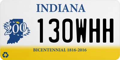 IN license plate 130WHH