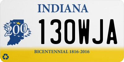 IN license plate 130WJA