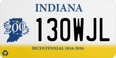 IN license plate 130WJL