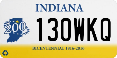 IN license plate 130WKQ