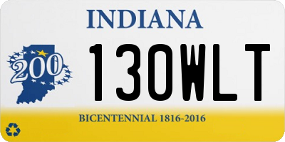 IN license plate 130WLT