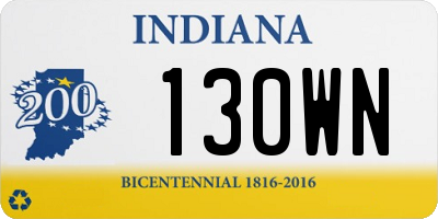 IN license plate 130WN