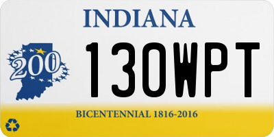 IN license plate 130WPT