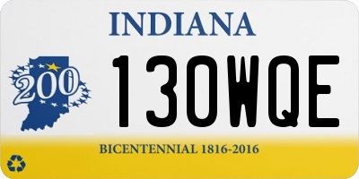 IN license plate 130WQE