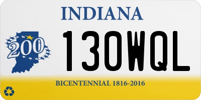 IN license plate 130WQL