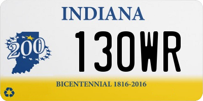 IN license plate 130WR