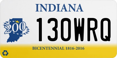 IN license plate 130WRQ