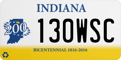 IN license plate 130WSC