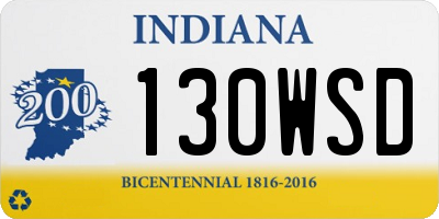 IN license plate 130WSD