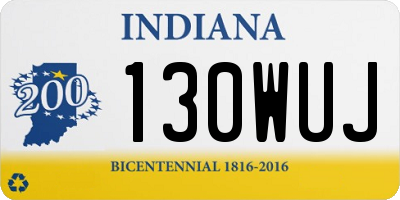 IN license plate 130WUJ