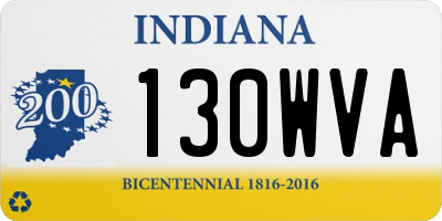 IN license plate 130WVA
