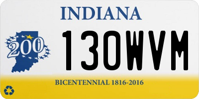 IN license plate 130WVM