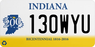 IN license plate 130WYU