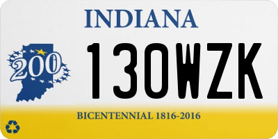 IN license plate 130WZK