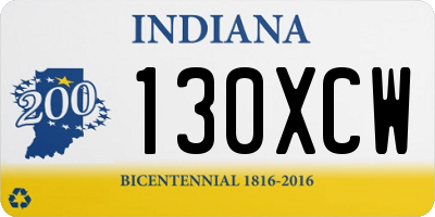IN license plate 130XCW