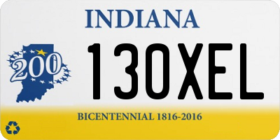 IN license plate 130XEL