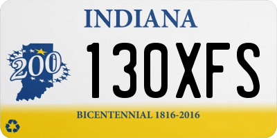 IN license plate 130XFS
